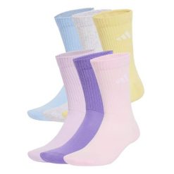 Skarpety Cushioned Crew 6 Pairs. Brązowe skarpetki adidas, bez wzorów. W wyprzedaży za 87.20 zł.