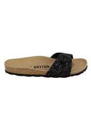 BAYTON Klapki "Zephyr" w kolorze czarnym rozmiar: 39. Czarne klapki Bayton, bez wzorów, klasyczne, z otwartym noskiem, bez obcasa, bez zapięcia. Za 134.95 zł.