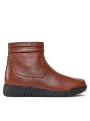 Caprice Botki 9-25308-41 Brązowy. Brązowe botki Caprice, bez wzorów, ze skóry, bez obcasa, na płaskiej podeszwie, bez zapięcia. Za 248.99 zł.