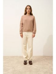 Just Cashmere Kaszmirowy sweter w kolorze beżowym rozmiar: S. Brązowe swetry Just Cashmere, s, bez wzorów, z kaszmiru, bez ramiączek. Za 478.99 zł.