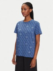 Guess T-Shirt V5GI16 I3Z14 Granatowy Regular Fit. Niebieskie t-shirty Guess, l, z aplikacjami, z bawełny, bez kołnierzyka, bez ramiączek. Za 139.99 zł.
