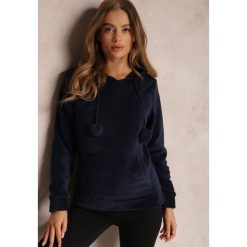 Granatowa Bluza z Kapturem Artithoe. Niebieskie bluzy Renee, na jesień, l, bez wzorów, z materiału, casualowe, bez ramiączek, z kapturem. W wyprzedaży za 45.49 zł.