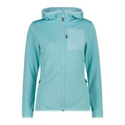 Melanżowa kurtka z kapturem damska CMP. Niebieskie kurtki CMP, na lato, xl, bez wzorów, z materiału, sportowe, z kapturem. Za 312.50 zł.