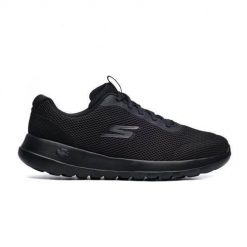 Buty do chodzenia damskie Skechers Go Walk Joy- Light. Czarne buty treningowe Skechers, bez wzorów, z gumy, bez zapięcia, trekkingowe. Za 179.00 zł.