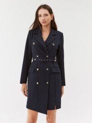 Maryley Sukienka codzienna 23IB372/41MO Granatowy Regular Fit. Niebieskie sukienki Maryley, na co dzień, s, bez wzorów, z syntetyku, bez kołnierzyka, bez ramiączek, proste. Za 429.99 zł.