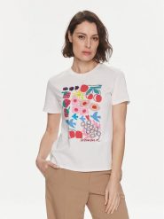 Weekend Max Mara T-Shirt Cinema 2415971061 Écru Regular Fit. T-shirty Weekend Max Mara, xs, bez wzorów, z bawełny, bez kołnierzyka, bez ramiączek. Za 339.99 zł.