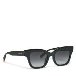 Okulary przeciwsłoneczne Furla. Czarne okulary przeciwsłoneczne Furla, bez wzorów. Za 289.99 zł.