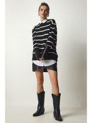 Happiness Istanbul Sweter w kolorze czarnym rozmiar: onesize. Czarne swetry Happiness Istanbul, bez wzorów, bez ramiączek. Za 78.99 zł.