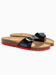 BACKSUN Klapki "Paris" w kolorze czarnym rozmiar: 37. Czarne klapki Backsun, bez wzorów, klasyczne, z otwartym noskiem, bez obcasa, bez zapięcia. Za 117.99 zł.