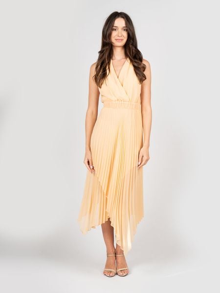 Patrizia Pepe Sukienka | 8A1149/A3ZQ | Kobieta | Pomarańczowy. Brązowe sukienki Patrizia Pepe, na co dzień, bez wzorów, z poliesteru, z asymetrycznym kołnierzem, bez ramiączek, maxi, asymetryczne. W wyprzedaży za 549.00 zł.