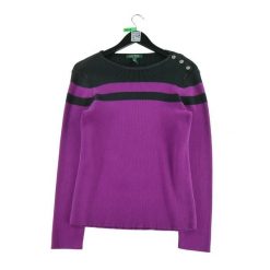 Second life - Sweter damski różowy - Stan bardzo dobry. Czerwone swetry Ralph Lauren, bez wzorów, bez ramiączek. Za 114.17 zł.