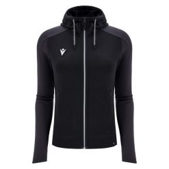 Bluza damska z kapturem Macron Kitilla 3D. Czarne bluzy Macron, bez wzorów, bez ramiączek, z kapturem. Za 383.50 zł.