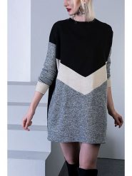 Milan Kiss Sukienka w kolorze czarno-szarym rozmiar: M. Czarne sukienki Milan Kiss, na co dzień, m, bez wzorów, bez kołnierzyka, bez ramiączek, mini, proste. Za 165.99 zł.