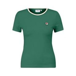 Slim fit T-shirt damski Fila Lectoure. Zielone t-shirty Fila, bez wzorów, eleganckie, bez kołnierzyka, bez ramiączek. W wyprzedaży za 122.00 zł.