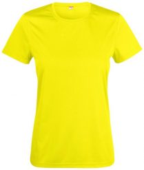 Clique Basic Active-T Damska koszulka z poliestru spun dyed – visibility yellow. Żółte t-shirty sportowe CLIQUE, m, bez wzorów, z dzianiny, bez ramiączek. Za 101.08 zł.