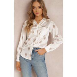 Biała Koszula Pheline. Białe koszule Renee, s, z aplikacjami, z tkaniny, eleganckie, bez kołnierzyka, bez ramiączek. W wyprzedaży za 58.49 zł.