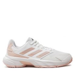 Buty do tenisa adidas. Białe buty treningowe adidas, bez wzorów, bez zapięcia, tenisowe. Za 279.99 zł.