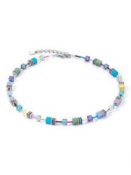 COEUR DE LION Naszyjnik z kryształami Swarovski - dł. 42 cm rozmiar: onesize. Szare naszyjniki COEUR DE LION, z materiału, z kryształem, srebrne. Za 391.59 zł.