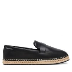 Espadryle Calvin Klein. Czarne espadryle Calvin Klein, bez wzorów, bez obcasa. Za 309.99 zł.