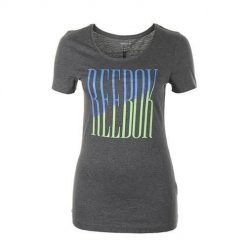 Koszulka sportowa damska Reebok Skinny Rbk Scoop. Szare t-shirty sportowe Reebok, m, bez wzorów, z bawełny, bez ramiączek. Za 114.00 zł.