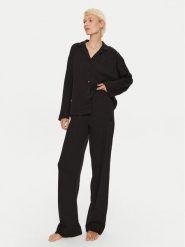 Boss Piżama 50511152 Czarny Relaxed Fit. Czarne piżamy Boss, xl, bez wzorów, z bawełny, bez kołnierzyka, bez ramiączek. Za 549.99 zł.