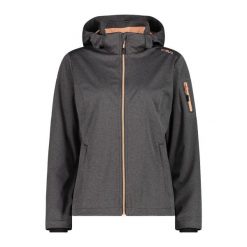 Damska kurtka turystyczna z kapturem CMP. Brązowe kurtki przejściowe sportowe CMP, m, bez wzorów, z softshellu, z kapturem, trekkingowe. Za 349.40 zł.