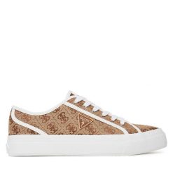 Tenisówki Guess. Brązowe trampki Guess, z aplikacjami, bez zapięcia. Za 419.99 zł.