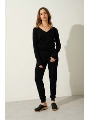 AUTHENTIC CASHMERE Kaszmirowe spodnie dresowe "Ferrand" w kolorze czarnym rozmiar: XL. Czarne spodnie sportowe AUTHENTIC CASHMERE, na lato, bez wzorów, z dresówki. Za 490.95 zł.