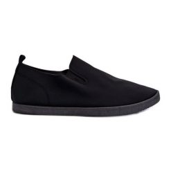 Damskie Tenisówki Trampki Slip-On Czarne Lovinia. Czarne trampki bez wzorów, klasyczne, bez zapięcia. Za 95.05 zł.