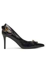 Versace Jeans Couture Szpilki 79VA3S56 ZSC35 Czarny. Czarne szpilki Versace Jeans Couture, bez wzorów, z jeansu, bez obcasa, na szpilce, bez zapięcia. Za 759.99 zł.