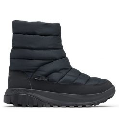 Śniegowce Columbia. Czarne śniegowce Columbia, bez wzorów, bez zapięcia. Za 499.99 zł.