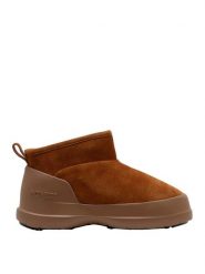 Moon Boot Śniegowce Luna Low Suede Boot 80D2480040 Brązowy. Brązowe botki Moon Boot, bez wzorów, ze skóry, bez zapięcia. Za 899.99 zł.