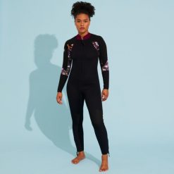 Kombinezon do chodzenia w wodzie damski Ocean Step z neoprenu 4/3 mm. Czarne kombinezony OCEAN STEP, l, bez wzorów, z materiału, sportowe, bez kołnierzyka, bez ramiączek. Za 899.99 zł.