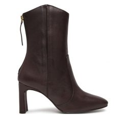 Botki Unisa. Brązowe botki Unisa, bez wzorów, bez obcasa, na słupku, bez zapięcia. Za 479.99 zł.