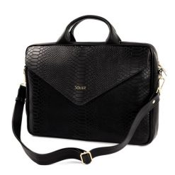 Skórzana torba na laptopa FL15 Positano czarny z motywem zwierzęcym. Czarne torby na laptopa bez wzorów, do ręki. Za 534.00 zł.