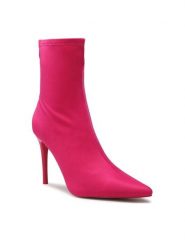 Jenny Fairy Botki LS5629-16 Różowy. Czerwone botki Jenny Fairy, bez wzorów, z materiału, bez obcasa, na szpilce, bez zapięcia. Za 139.99 zł.