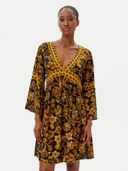 Selmark Sukienka letnia BM298 Czarny Relaxed Fit. Czarne sukienki Selmark, l, bez wzorów, z wiskozy, bez kołnierzyka, bez ramiączek. Za 189.99 zł.