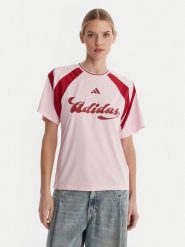 Adidas T-Shirt House Of Tiro JY7624 Różowy Regular Fit. Czerwone t-shirty adidas, l, bez wzorów, z syntetyku, bez kołnierzyka, bez ramiączek. Za 179.99 zł.