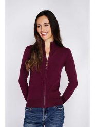 C& Jo Kardigan w kolorze bordowym rozmiar: 36. Czerwone swetry C& Jo, bez wzorów, klasyczne, bez ramiączek. Za 124.95 zł.