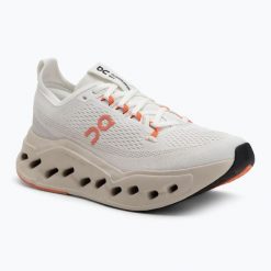 Buty do biegania damskie On Cloudsurfer Max ivory/salmon. Brązowe buty do biegania On, bez wzorów, z materiału, bez zapięcia, do biegania. Za 933.45 zł.