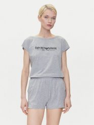 Emporio Armani Underwear Piżama EW000495 AF10881 O8002 Szary Regular Fit. Szare piżamy Emporio Armani Underwear, m, bez wzorów, z bawełny, bez kołnierzyka, bez ramiączek. Za 429.99 zł.