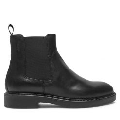 Sztyblety Vagabond Shoemakers. Czarne botki Vagabond Shoemakers, bez wzorów, bez obcasa, na płaskiej podeszwie, bez zapięcia. Za 419.99 zł.