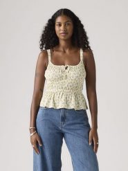 Levi's Top w kolorze kremowo-złotym rozmiar: S. Brązowe topy Levi's, s, bez wzorów, z wiskozy, bez kołnierzyka, bez ramiączek. Za 129.95 zł.