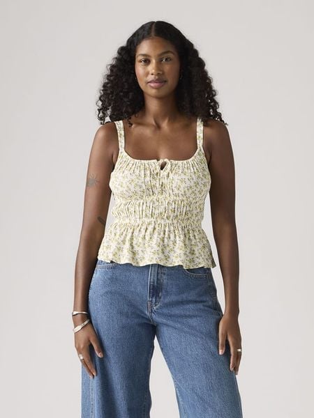Levi's Top w kolorze kremowo-złotym rozmiar: S. Brązowe topy Levi's, s, bez wzorów, z wiskozy, bez kołnierzyka, bez ramiączek. Za 159.95 zł.