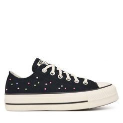 Trampki Converse. Czarne trampki Converse, bez wzorów, retro, bez zapięcia. Za 419.99 zł.