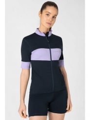 Super.natural Koszulka kolarska "Grava" w kolorze granatowym rozmiar: M. Niebieskie t-shirty sportowe super.natural, m, bez wzorów, z materiału, bez ramiączek, rowerowe. Za 282.99 zł.