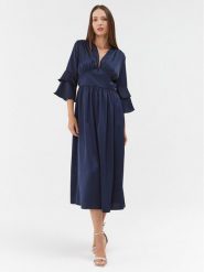 Please Sukienka koktajlowa A1VAAYP000 Granatowy Regular Fit. Niebieskie sukienki Please, m, bez wzorów, z syntetyku, wizytowe, bez kołnierzyka, bez ramiączek. Za 219.99 zł.