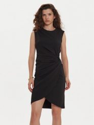 DKNY Sukienka koktajlowa DD4G128C Czarny Slim Fit. Czarne sukienki DKNY, bez wzorów, z syntetyku, wizytowe, bez kołnierzyka, bez ramiączek. Za 359.99 zł.