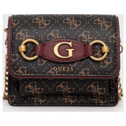 Guess torebka kolor brązowy. Brązowe listonoszki Guess, z aplikacjami, bez dodatków. Za 489.99 zł.
