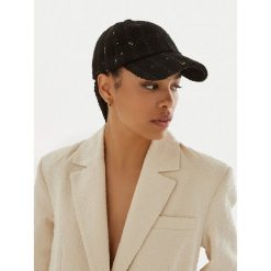 Czapka z daszkiem TWINSET. Czarne czapki z daszkiem Twinset, bez wzorów. Za 449.99 zł.